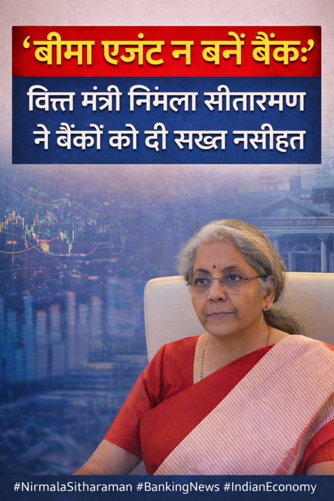 Nirmala Sitharaman addressing banking news related to Indian economy
